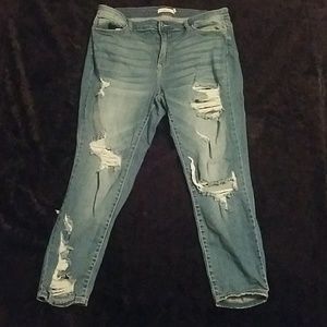 Plus size denim jeans
